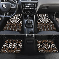 Custom Aotearoa Kati Mamoe Car Mats Maori Tribal Pattern LT05 Set 4pcs Brown - Polynesian Pride