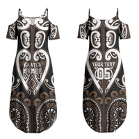 Custom Aotearoa Kati Mamoe Couples Matching Summer Maxi Dress and Hawaiian Shirt Maori Tribal Pattern LT05 - Polynesian Pride