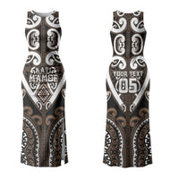 Custom Aotearoa Kati Mamoe Couples Matching Tank Maxi Dress and Long Sleeve Button Shirt Maori Tribal Pattern LT05 - Polynesian Pride