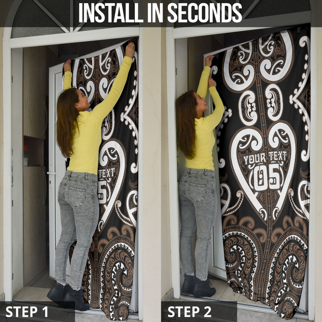 Custom Aotearoa Kati Mamoe Door Cover Maori Tribal Pattern LT05 - Polynesian Pride