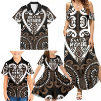 Custom Aotearoa Kati Mamoe Family Matching Summer Maxi Dress and Hawaiian Shirt Maori Tribal Pattern LT05 - Polynesian Pride