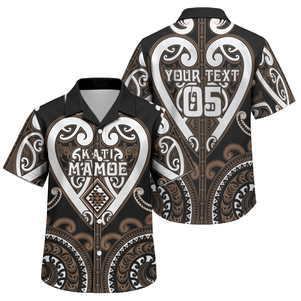 Custom Aotearoa Kati Mamoe Family Matching Summer Maxi Dress and Hawaiian Shirt Maori Tribal Pattern LT05 Son's Shirt Brown - Polynesian Pride