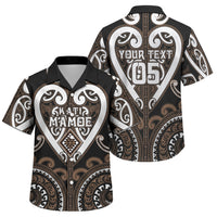 Custom Aotearoa Kati Mamoe Family Matching Summer Maxi Dress and Hawaiian Shirt Maori Tribal Pattern LT05 Son's Shirt Brown - Polynesian Pride