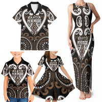 Custom Aotearoa Kati Mamoe Family Matching Tank Maxi Dress and Hawaiian Shirt Maori Tribal Pattern LT05 - Polynesian Pride