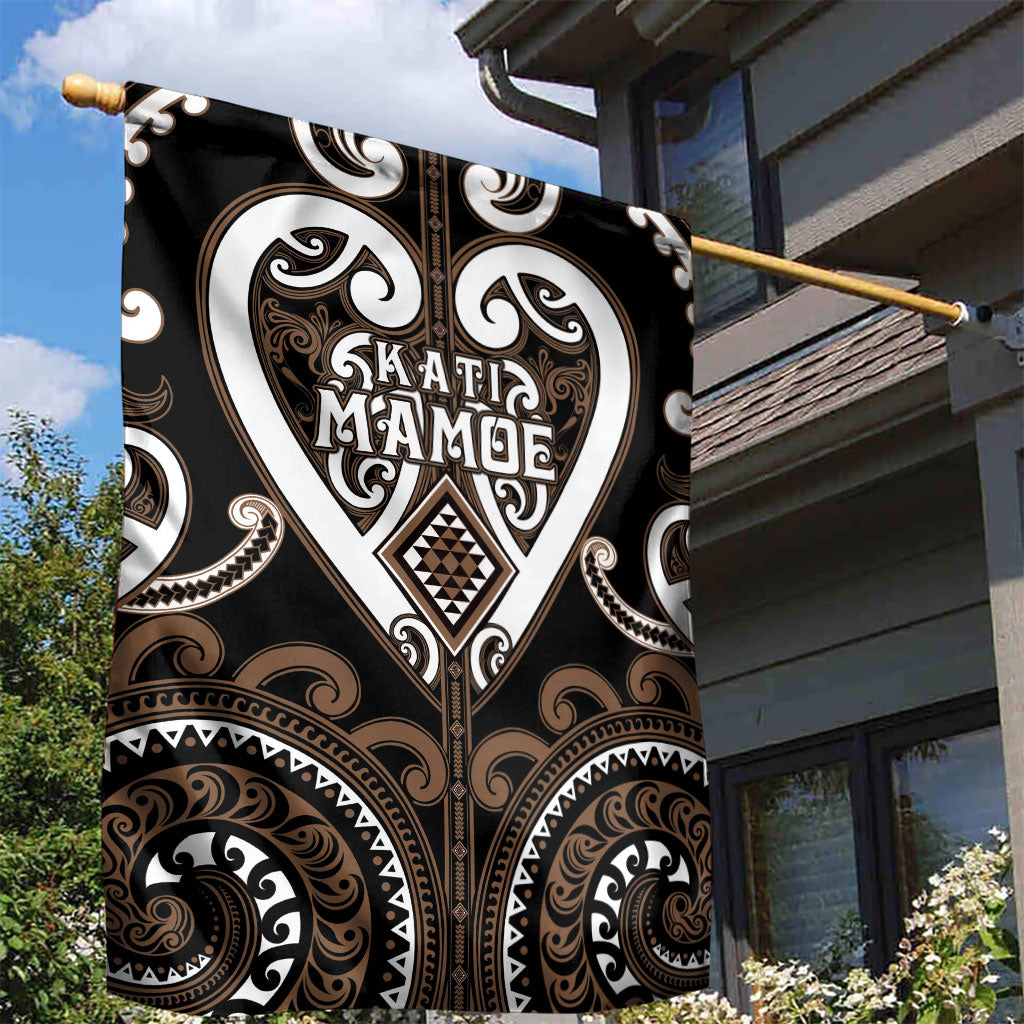 Aotearoa Kati Mamoe Garden Flag Maori Tribal Pattern LT05 - Polynesian Pride