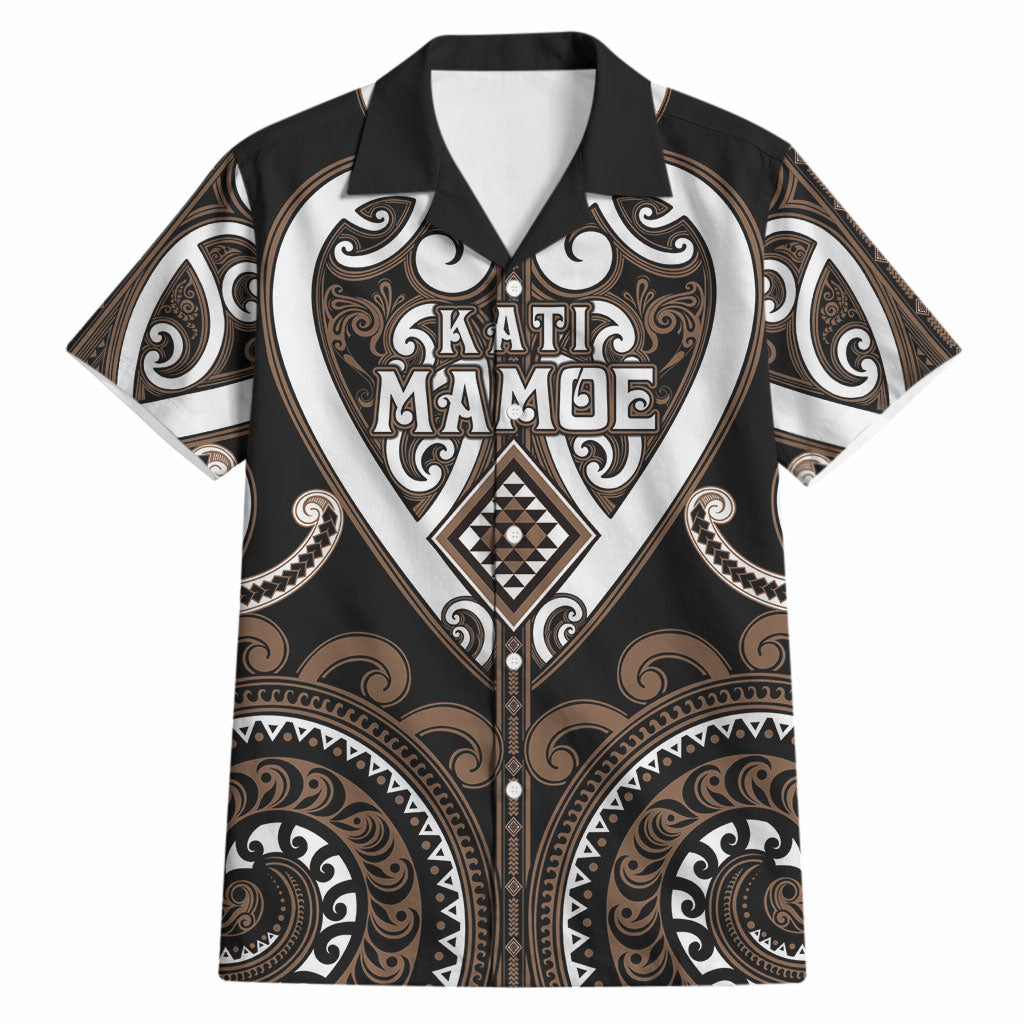 Custom Aotearoa Kati Mamoe Hawaiian Shirt Maori Tribal Pattern LT05 Brown - Polynesian Pride