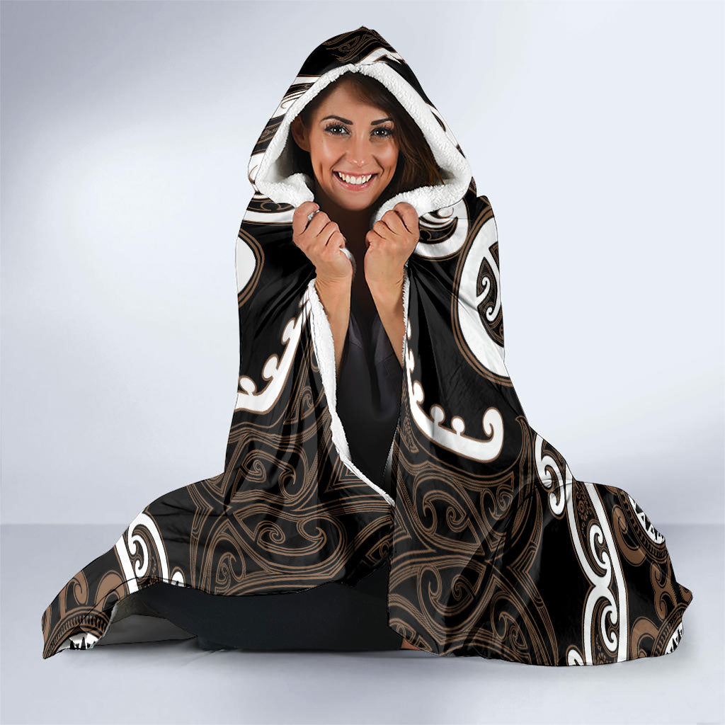 Aotearoa Kati Mamoe Hooded Blanket Maori Tribal Pattern LT05 - Polynesian Pride