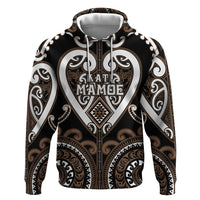 Custom Aotearoa Kati Mamoe Hoodie Maori Tribal Pattern LT05 Pullover Hoodie Brown - Polynesian Pride