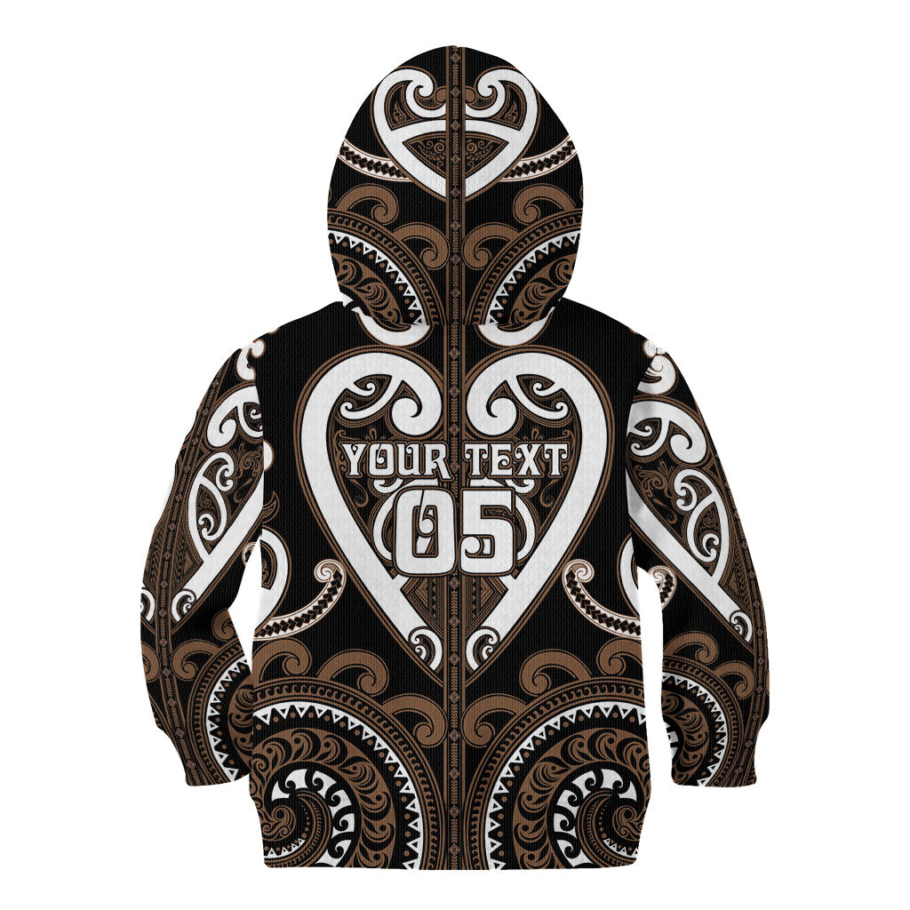 Custom Aotearoa Kati Mamoe Kid Hoodie Maori Tribal Pattern LT05 - Polynesian Pride