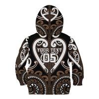 Custom Aotearoa Kati Mamoe Kid Hoodie Maori Tribal Pattern LT05 - Polynesian Pride