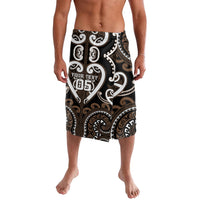 Custom Aotearoa Kati Mamoe Lavalava Maori Tribal Pattern LT05 Brown - Polynesian Pride