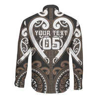 Custom Aotearoa Kati Mamoe Long Sleeve Button Shirt Maori Tribal Pattern LT05 - Polynesian Pride