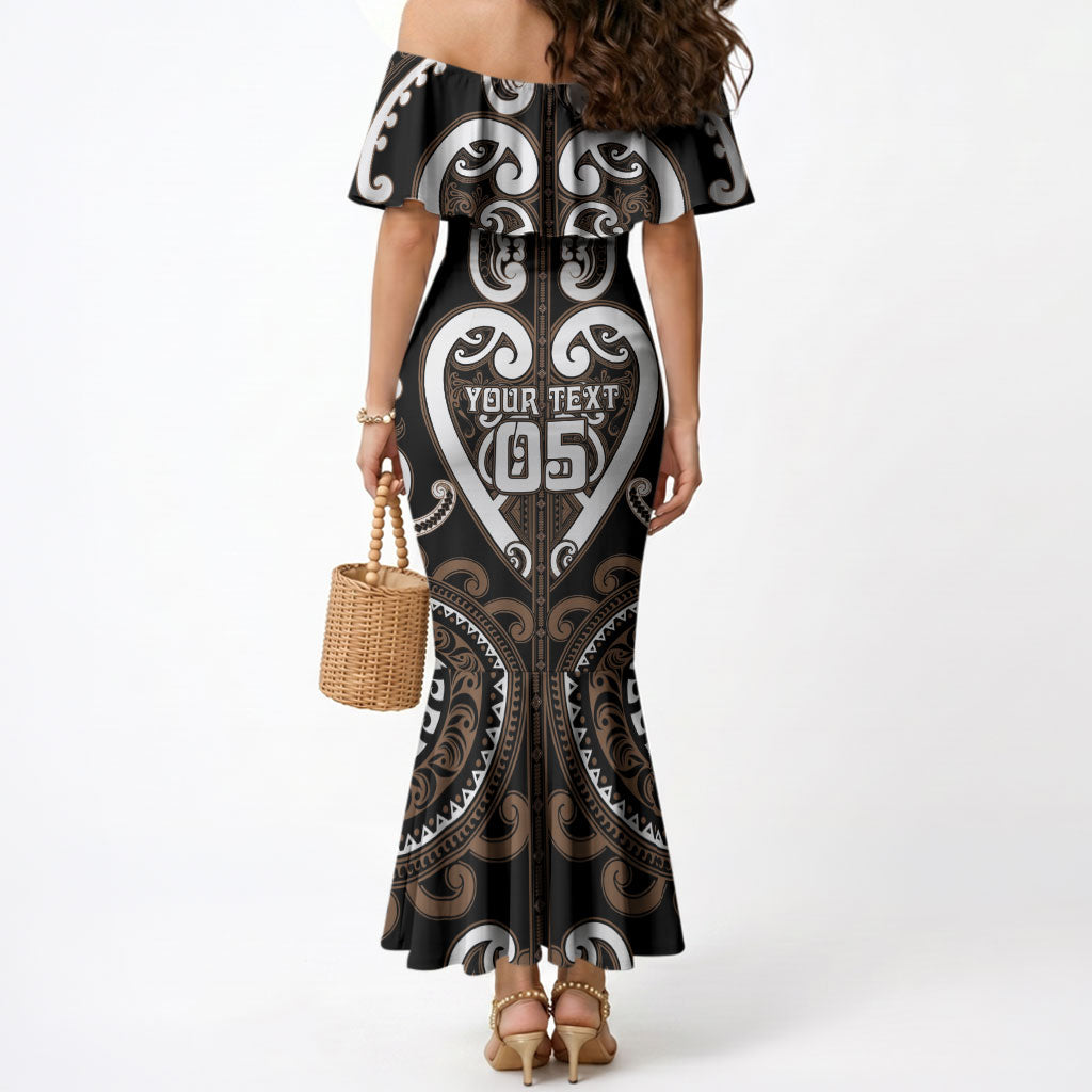 Custom Aotearoa Kati Mamoe Mermaid Dress Maori Tribal Pattern LT05 - Polynesian Pride