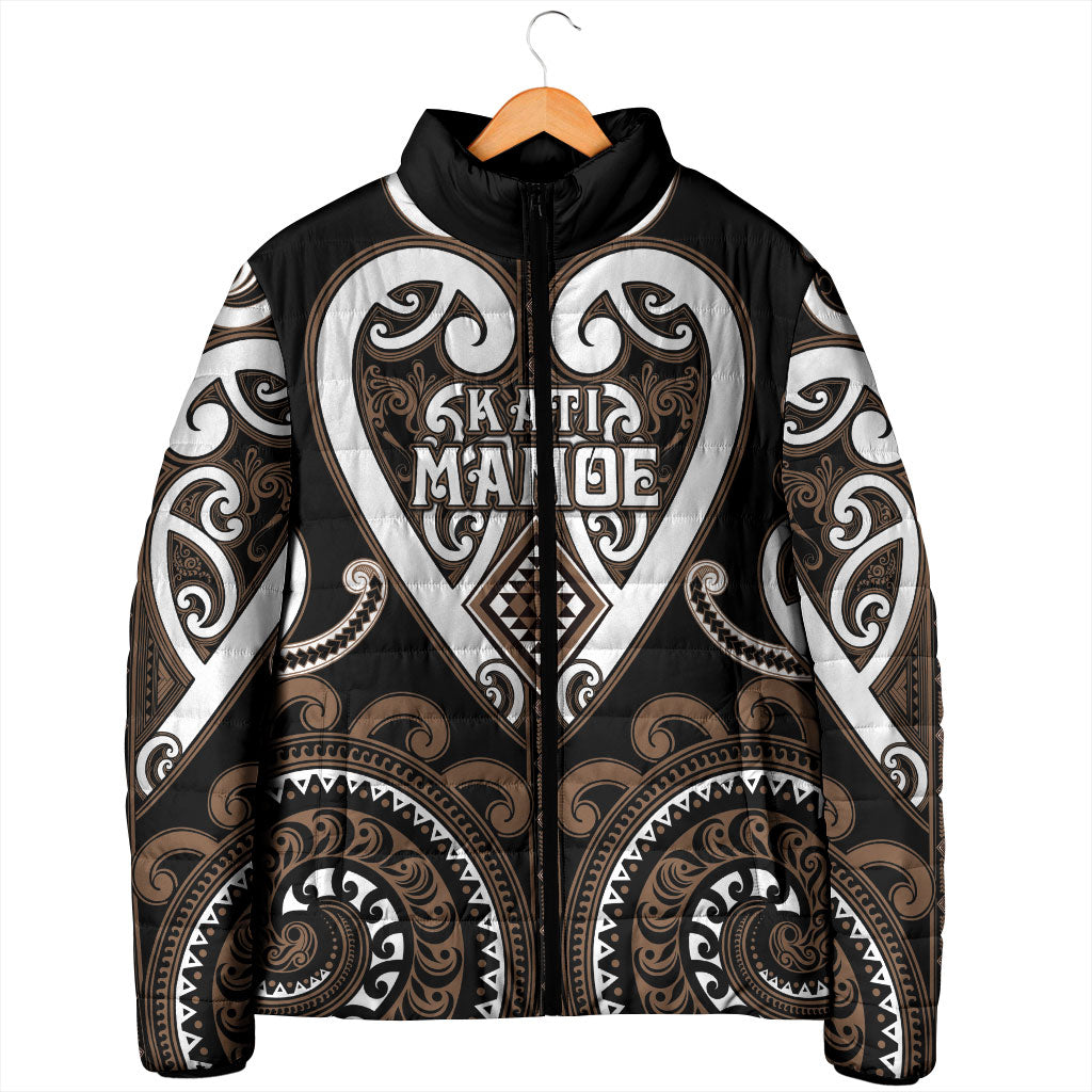 Custom Aotearoa Kati Mamoe Padded Jacket Maori Tribal Pattern LT05 - Polynesian Pride