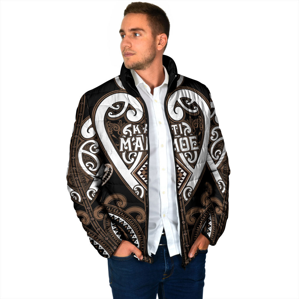 Custom Aotearoa Kati Mamoe Padded Jacket Maori Tribal Pattern LT05 - Polynesian Pride