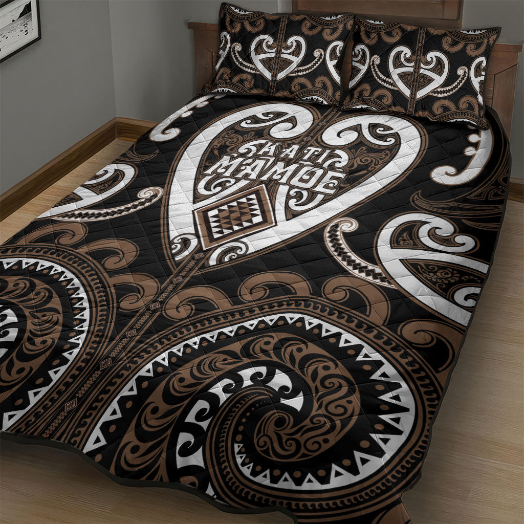 Aotearoa Kati Mamoe Quilt Bed Set Maori Tribal Pattern LT05 - Polynesian Pride