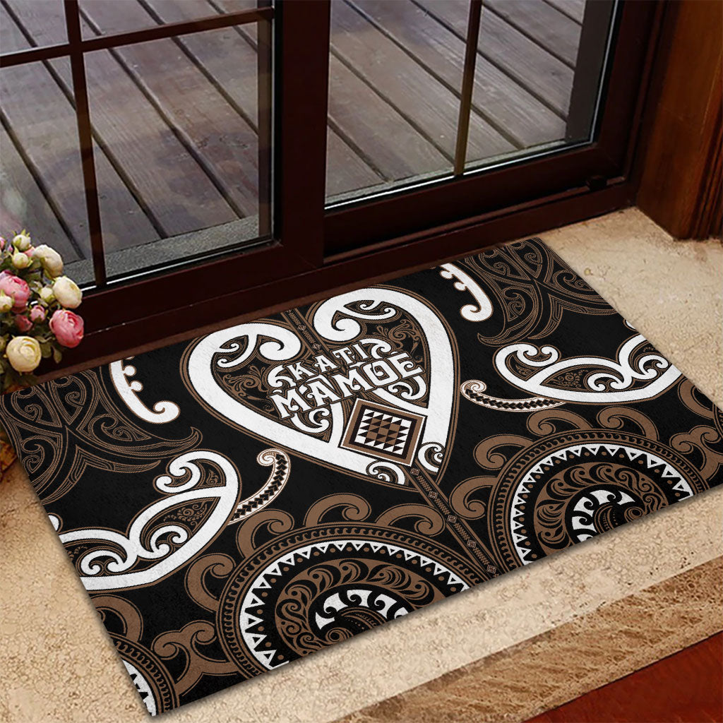 Aotearoa Kati Mamoe Rubber Doormat Maori Tribal Pattern LT05 - Polynesian Pride