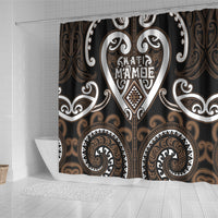 Aotearoa Kati Mamoe Shower Curtain Maori Tribal Pattern LT05 - Polynesian Pride