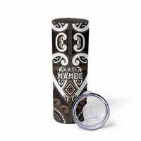 Custom Aotearoa Kati Mamoe Skinny Tumbler Maori Tribal Pattern LT05 - Polynesian Pride