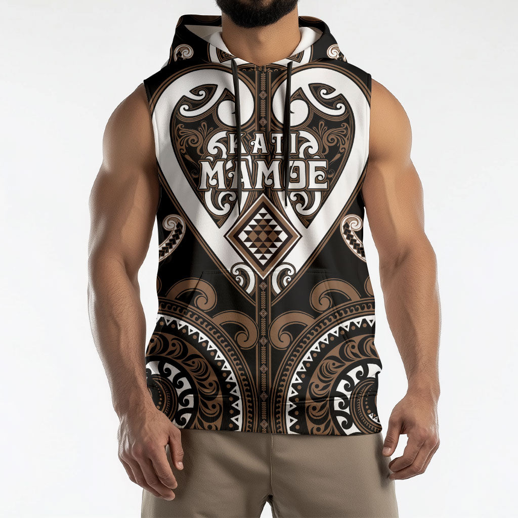 Custom Aotearoa Kati Mamoe Sleeveless Hoodie Maori Tribal Pattern LT05 - Polynesian Pride