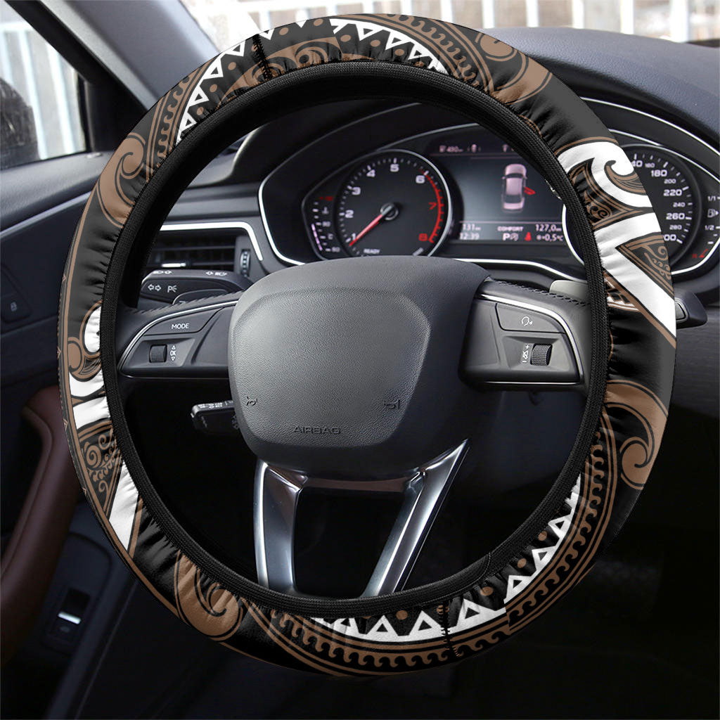 Aotearoa Kati Mamoe Steering Wheel Cover Maori Tribal Pattern LT05 - Polynesian Pride