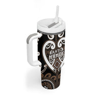 Custom Aotearoa Kati Mamoe Tumbler With Handle Maori Tribal Pattern LT05 - Polynesian Pride