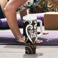 Custom Aotearoa Kati Mamoe Tumbler With Handle Maori Tribal Pattern LT05 - Polynesian Pride