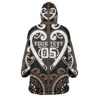 Custom Aotearoa Kati Mamoe Wearable Blanket Hoodie Maori Tribal Pattern LT05 - Polynesian Pride