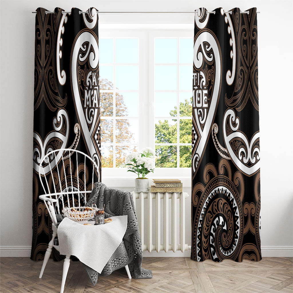 Aotearoa Kati Mamoe Window Curtain Maori Tribal Pattern LT05 - Polynesian Pride