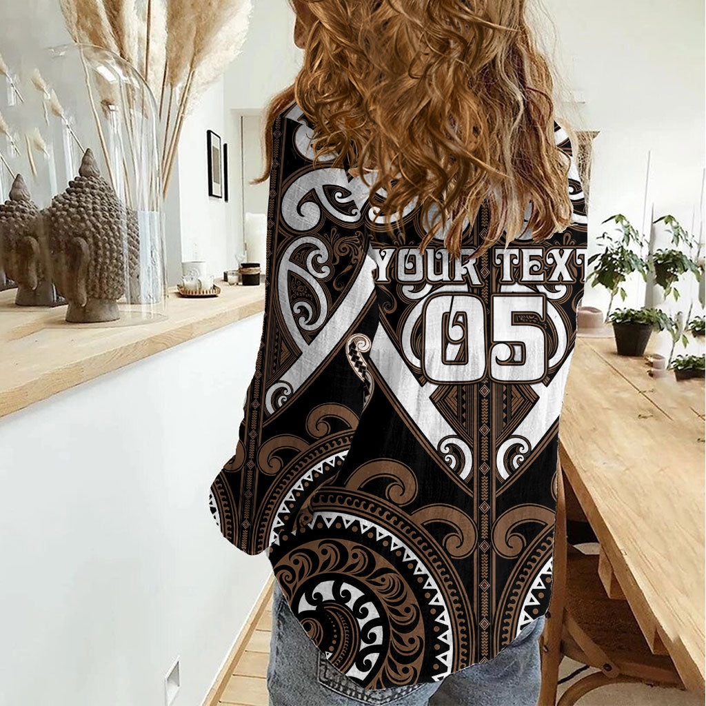 Custom Aotearoa Kati Mamoe Women Casual Shirt Maori Tribal Pattern LT05 - Polynesian Pride