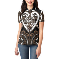 Custom Aotearoa Kati Mamoe Women Polo Shirt Maori Tribal Pattern LT05 - Polynesian Pride