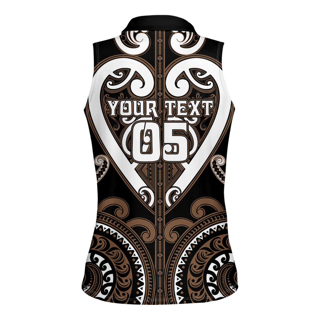 Custom Aotearoa Kati Mamoe Women Sleeveless Polo Shirt Maori Tribal Pattern LT05 - Polynesian Pride