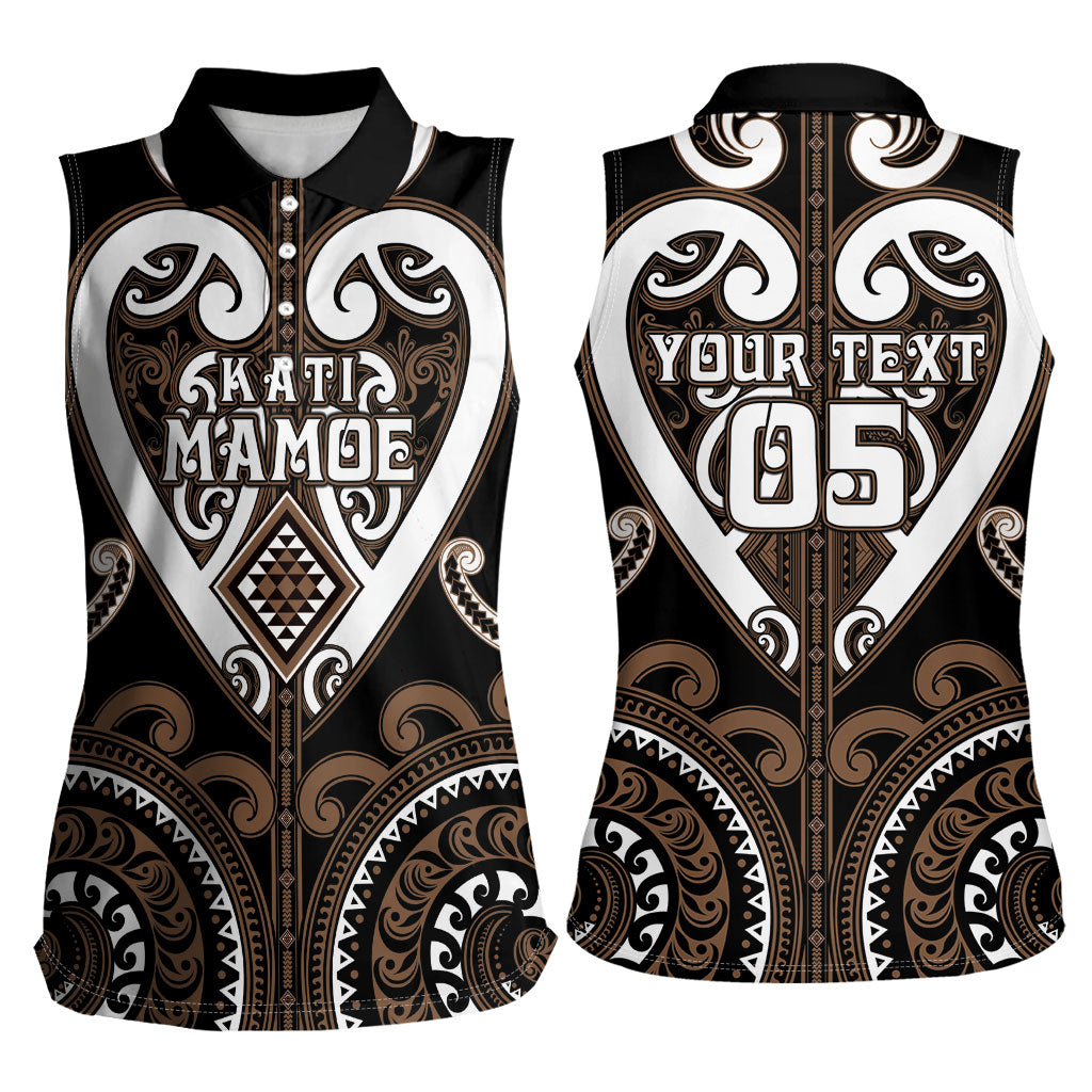 Custom Aotearoa Kati Mamoe Women Sleeveless Polo Shirt Maori Tribal Pattern LT05 - Polynesian Pride