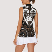 Custom Aotearoa Kati Mamoe Women Sleeveless Polo Shirt Maori Tribal Pattern LT05 - Polynesian Pride