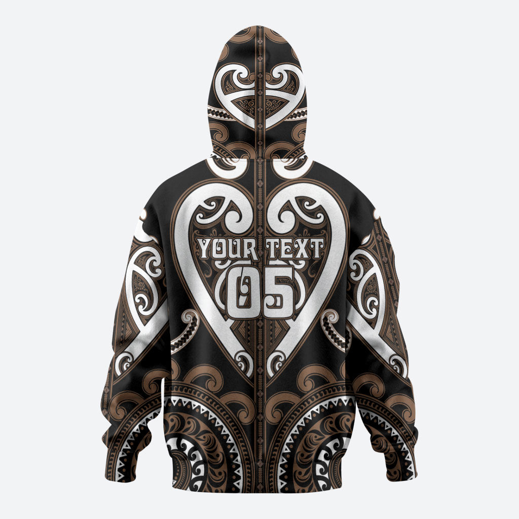 Custom Aotearoa Kati Mamoe Zip Hoodie Maori Tribal Pattern LT05 - Polynesian Pride
