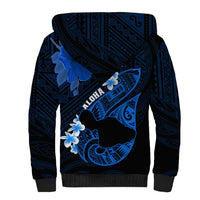 Hawaii Maui Sherpa Hoodie Polynesian Fish Hook Hibiscus Blue Version LT05 - Polynesian Pride