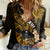 Hawaii Maui Women Casual Shirt Polynesian Fish Hook Hibiscus Gold Version LT05 Female Gold - Polynesian Pride