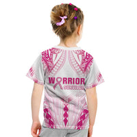 Breast Cancer Pink Out Kid T Shirt Polynesian Art Tattoo White Version
