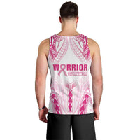 Breast Cancer Pink Out Men Tank Top Polynesian Art Tattoo White Version