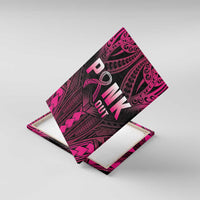 Breast Cancer Pink Out Canvas Wall Art Polynesian Art Tattoo Black Version