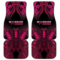 Breast Cancer Pink Out Car Mats Polynesian Art Tattoo Black Version