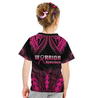 Breast Cancer Pink Out Kid T Shirt Polynesian Art Tattoo Black Version LT05 - Polynesian Pride