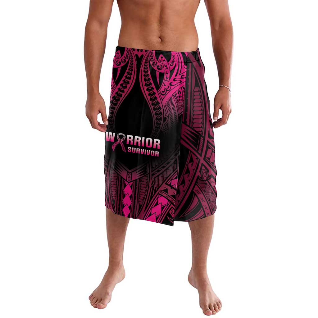 Breast Cancer Pink Out Lavalava Polynesian Art Tattoo Black Version