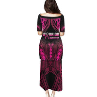 Breast Cancer Pink Out Puletasi Polynesian Art Tattoo Black Version