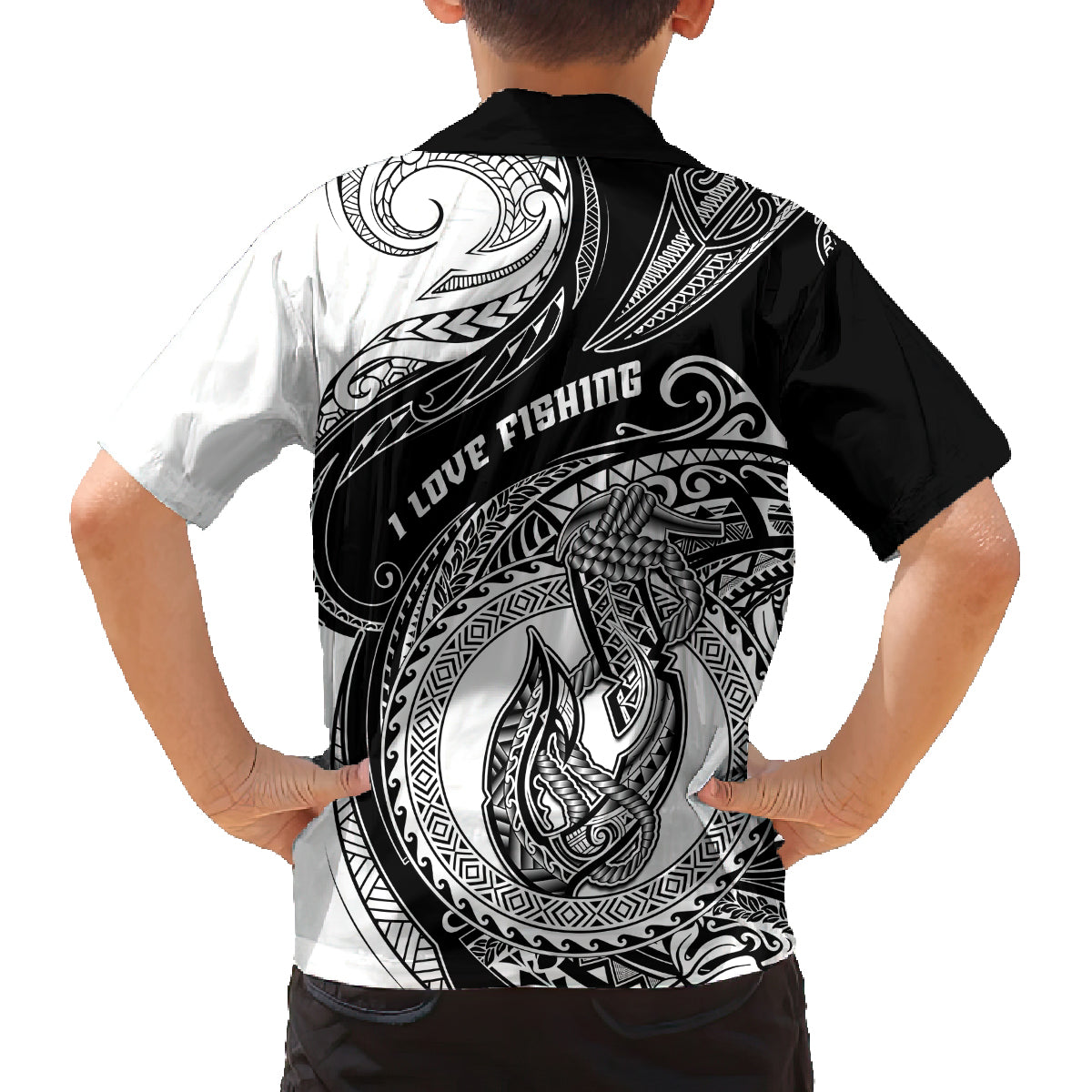 Go Fishing Family Matching Off Shoulder Maxi Dress and Hawaiian Shirt Polynesian Pattern LT05 - Polynesian Pride