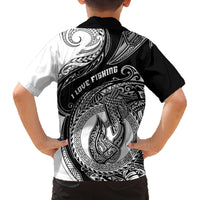 Go Fishing Family Matching Off Shoulder Maxi Dress and Hawaiian Shirt Polynesian Pattern LT05 - Polynesian Pride