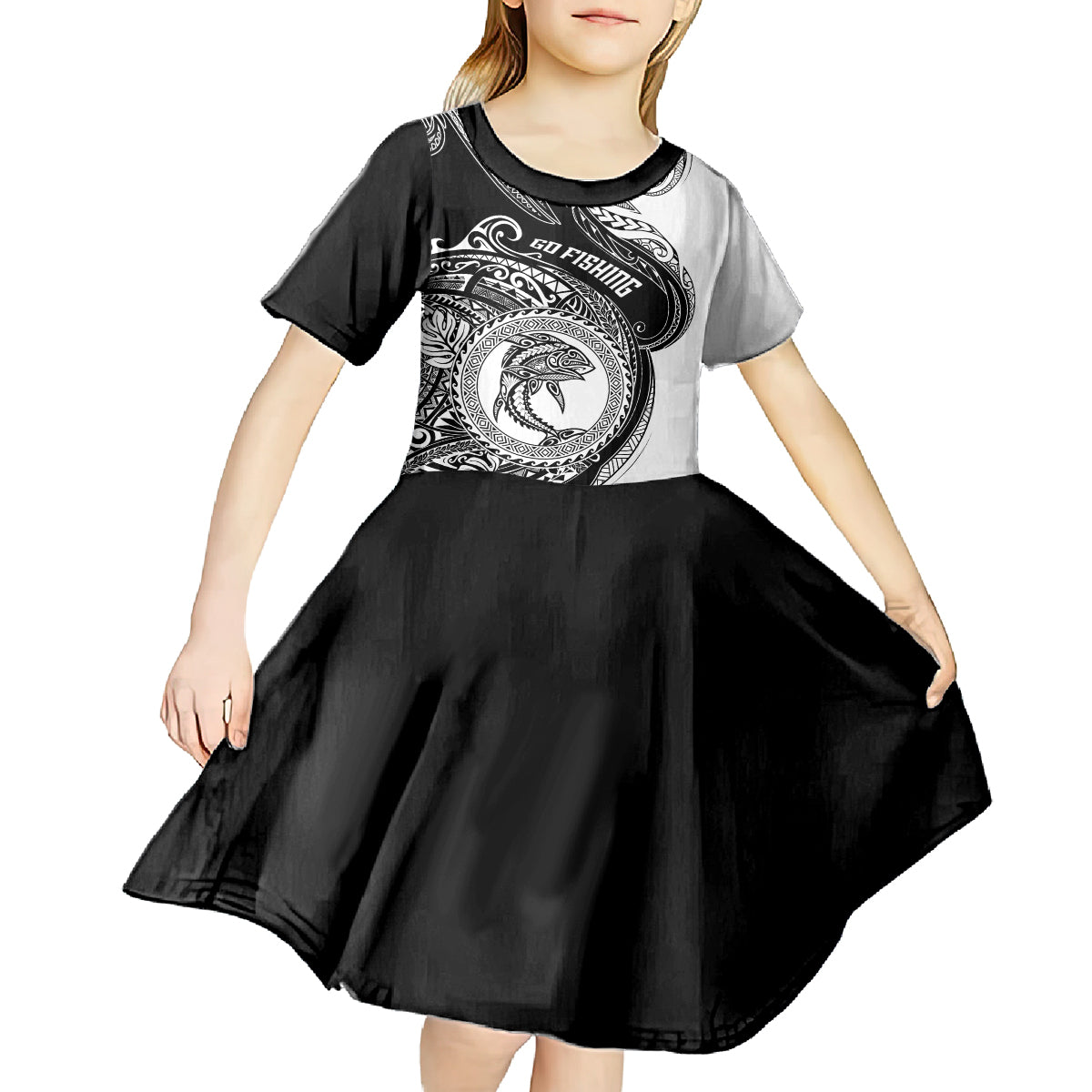 go-fishing-kid-short-sleeve-dress-polynesian-pattern