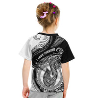 Go Fishing Kid T Shirt Polynesian Pattern LT05 - Polynesian Pride