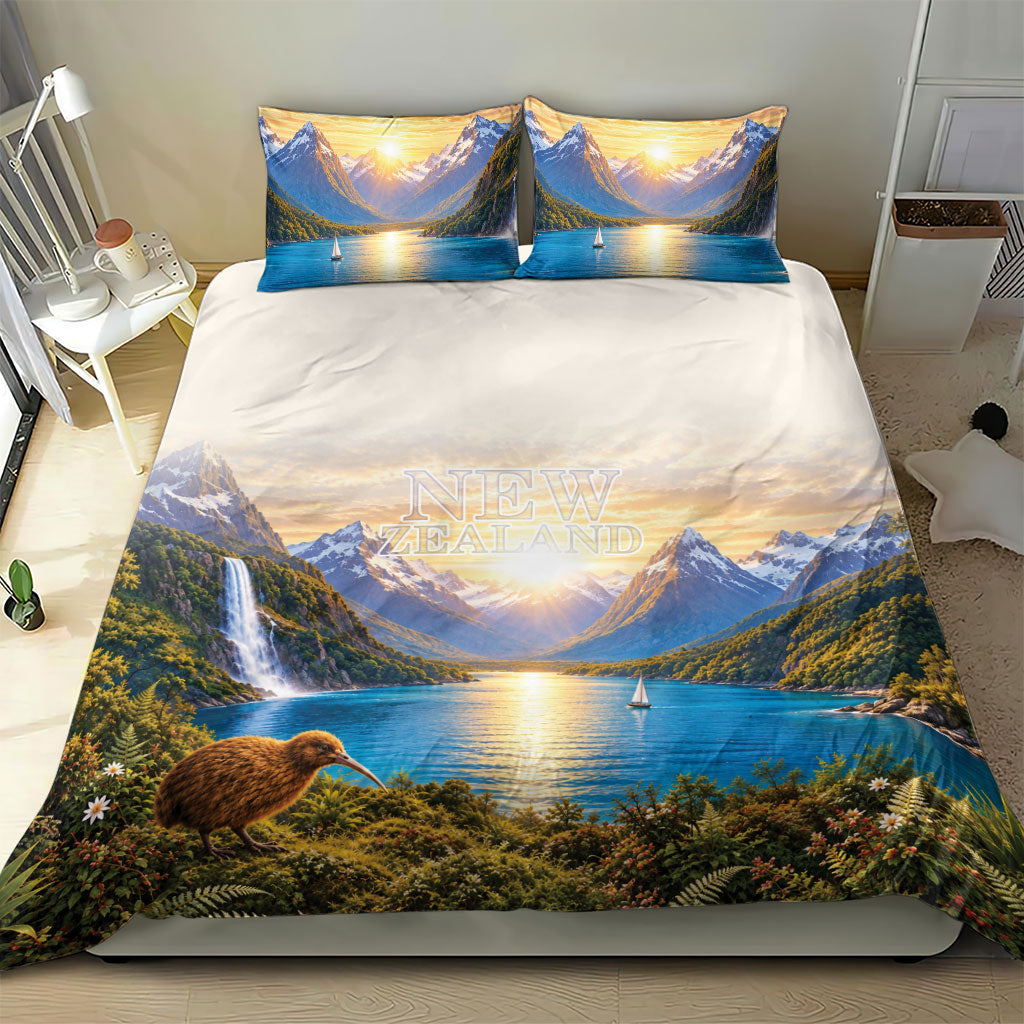 New Zealand Flag Bedding Set Scenic Nature LT05 - Polynesian Pride