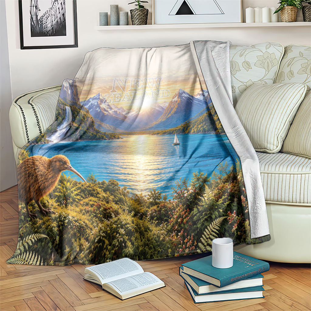 New Zealand Flag Blanket Scenic Nature LT05 Multicolor - Polynesian Pride